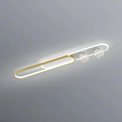 Dimmable Linear Indoor Ceiling Light with Glass Shade  Image - 7