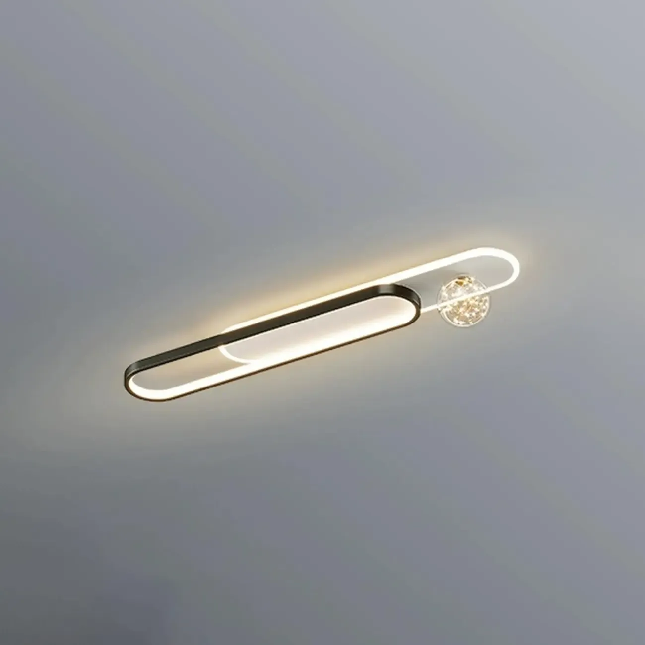 Dimmable Linear Indoor Ceiling Light with Glass Shade  Image - 9