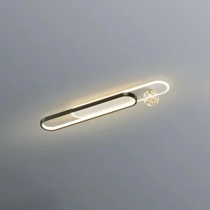 Dimmable Linear Indoor Ceiling Light with Glass Shade  Image - 9