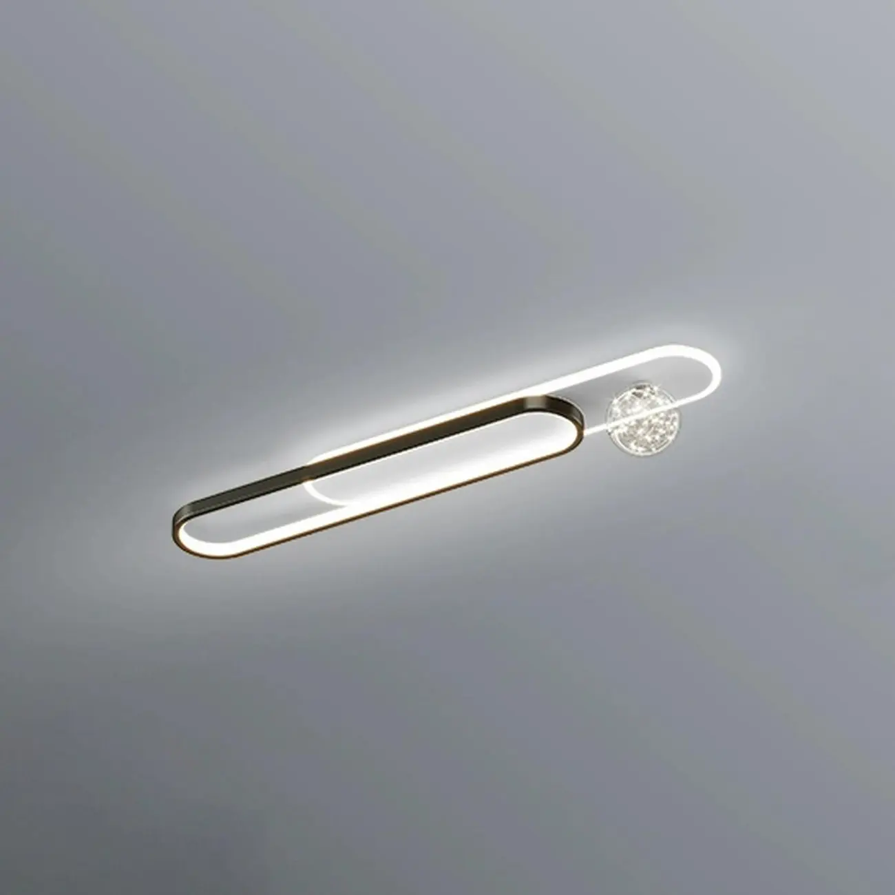 Dimmable Linear Indoor Ceiling Light with Glass Shade  Image - 11 | homeyfad