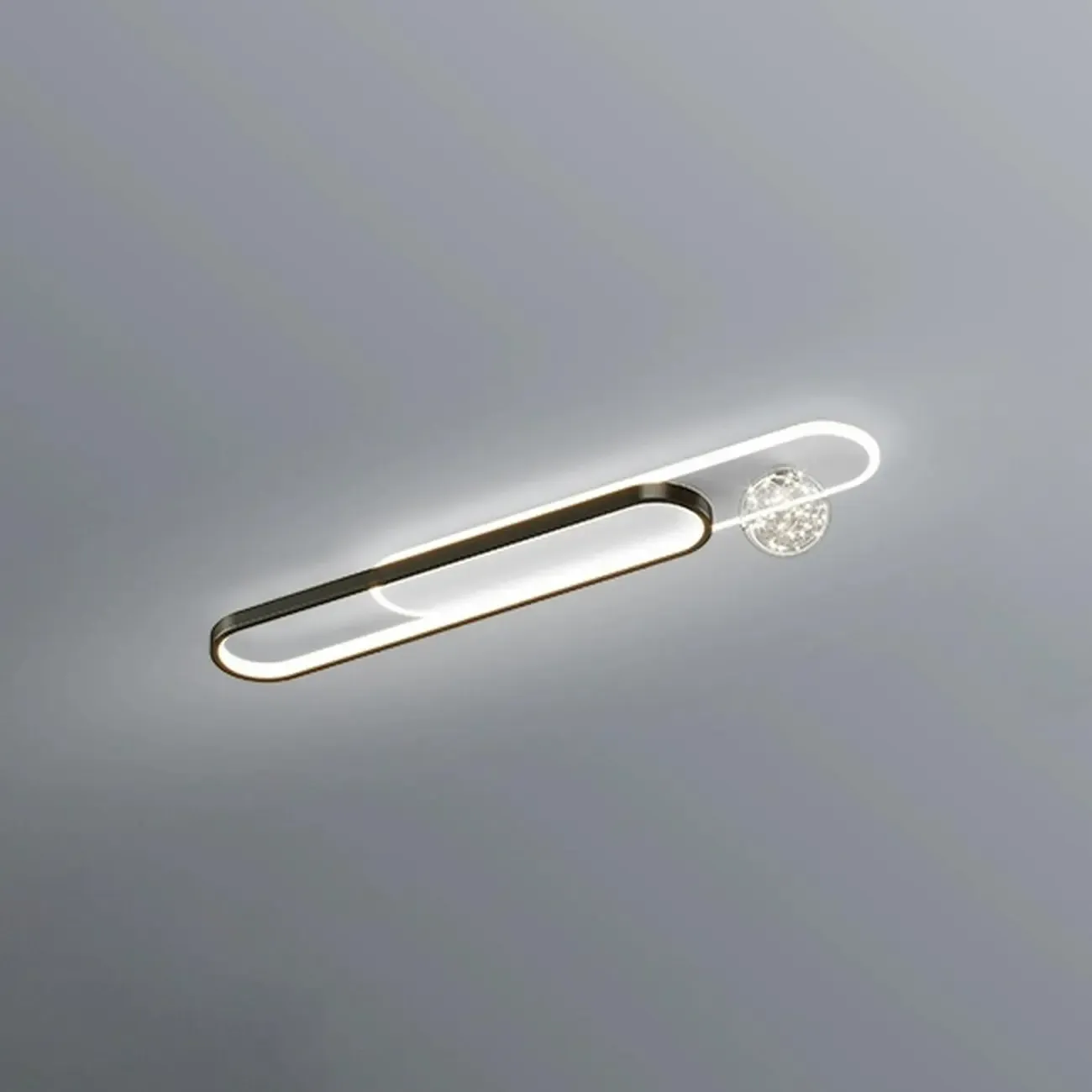 Dimmable Linear Indoor Ceiling Light with Glass Shade  Image - 11