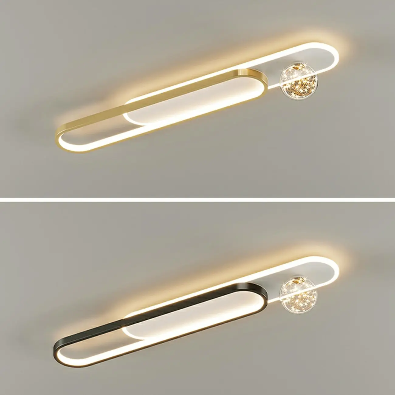 Dimmable Linear Indoor Ceiling Light with Glass Shade  Image - 12 | homeyfad