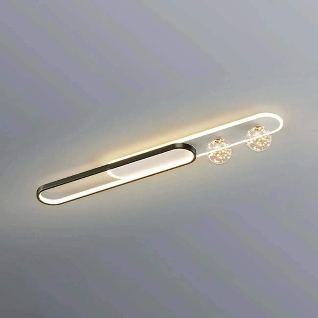 Dimmable Linear Indoor Ceiling Light with Glass Shade  Image - 13