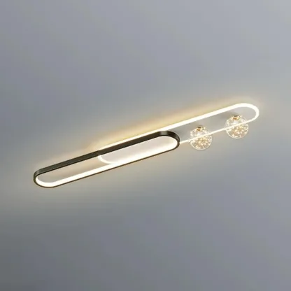 Dimmable Linear Indoor Ceiling Light with Glass Shade  Image - 13