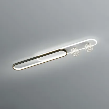 Dimmable Linear Indoor Ceiling Light with Glass Shade  Image - 15