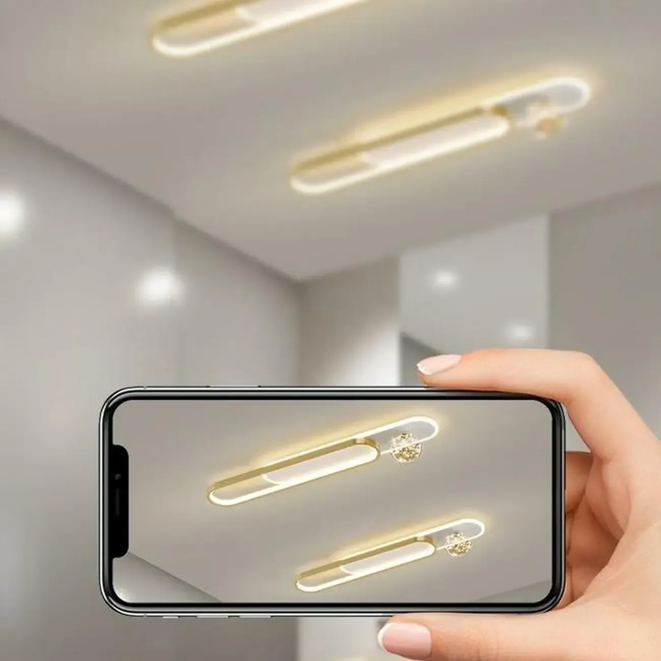 Dimmable Linear Indoor Ceiling Light with Glass Shade  Image - 18