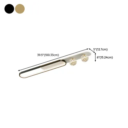Dimmable Linear Indoor Ceiling Light with Glass Shade  Image - 21