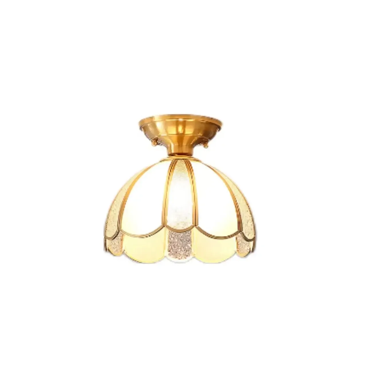 Modern Geometric Semi Flush Ceiling Light for Living Room  Image - 5