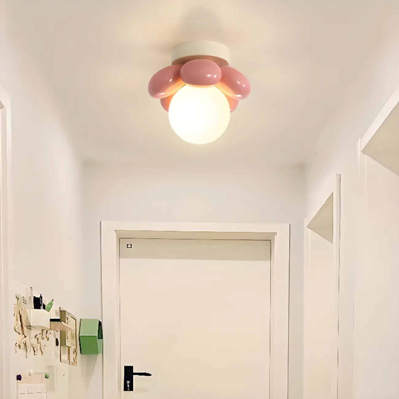 Modern Mini LED Semi-Flush Ceiling Light in Flower Shape Image - 1 | homeyfad