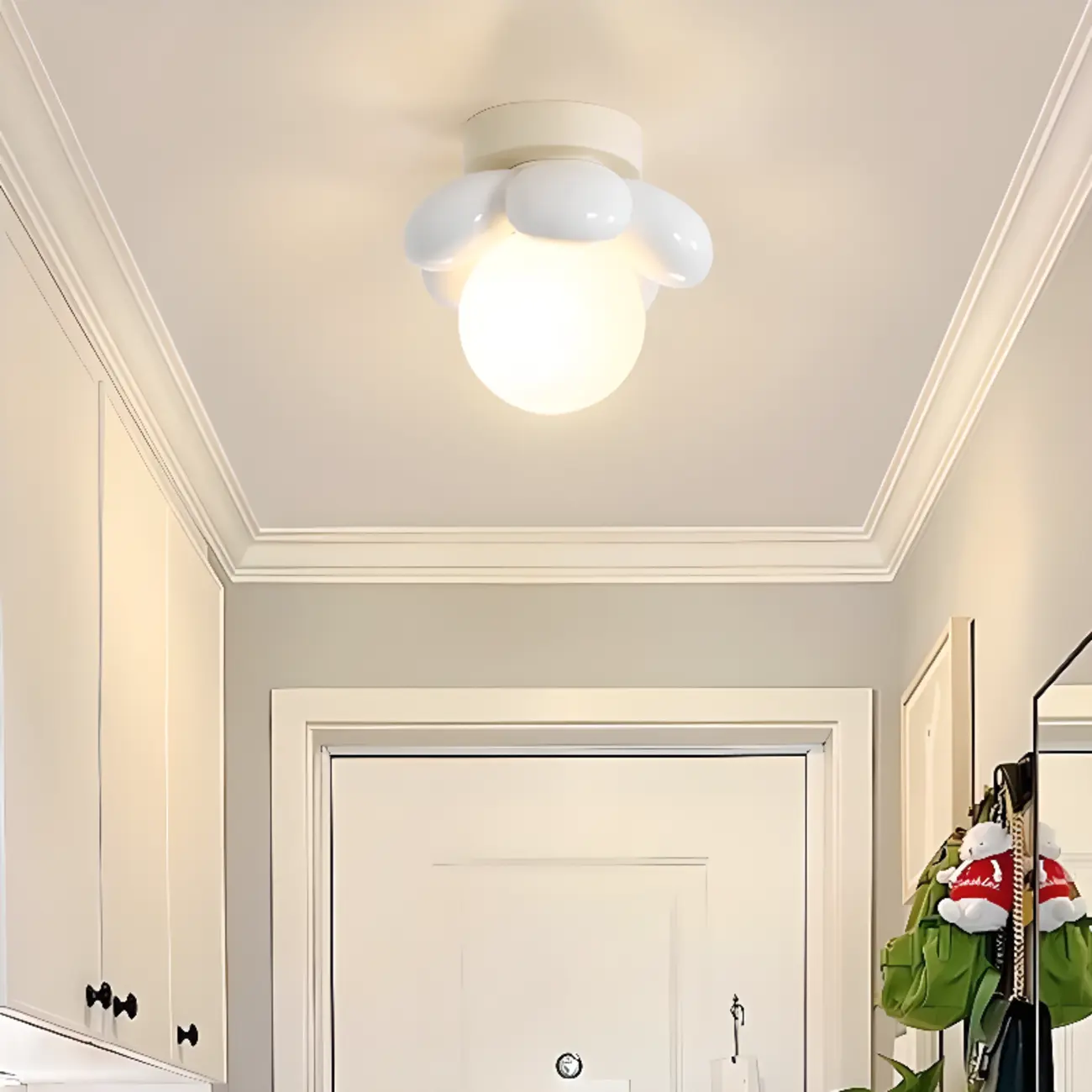 Modern Mini LED Semi-Flush Ceiling Light in Flower Shape Image - 4 | homeyfad