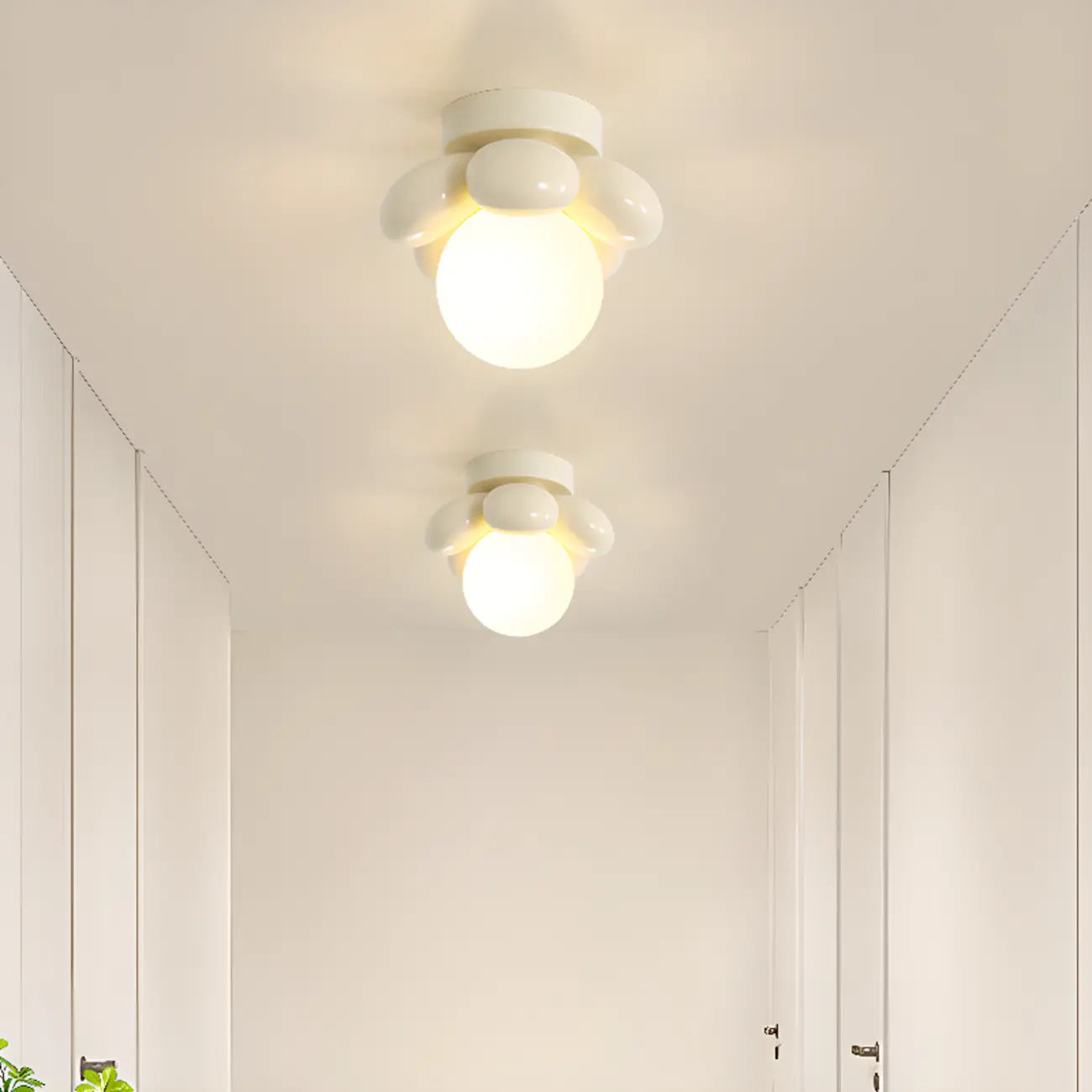 Modern Mini LED Semi-Flush Ceiling Light in Flower Shape Image - 6 | homeyfad