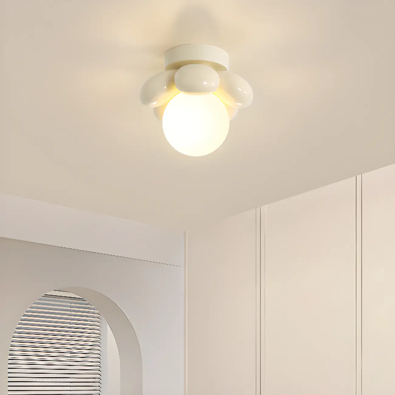 Modern Mini LED Semi-Flush Ceiling Light in Flower Shape Image - 7 | homeyfad