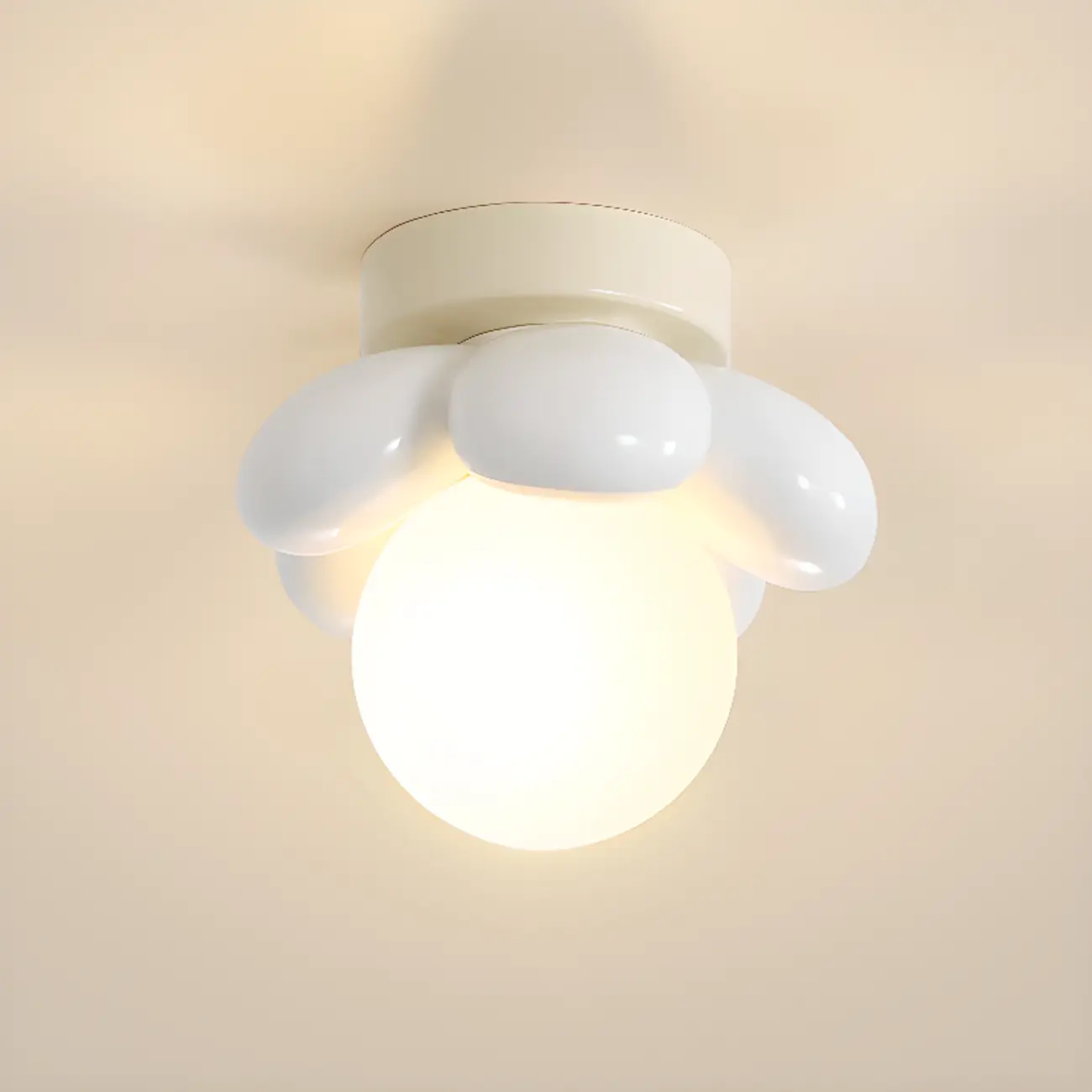 Modern Mini LED Semi-Flush Ceiling Light in Flower Shape Image - 10 | homeyfad