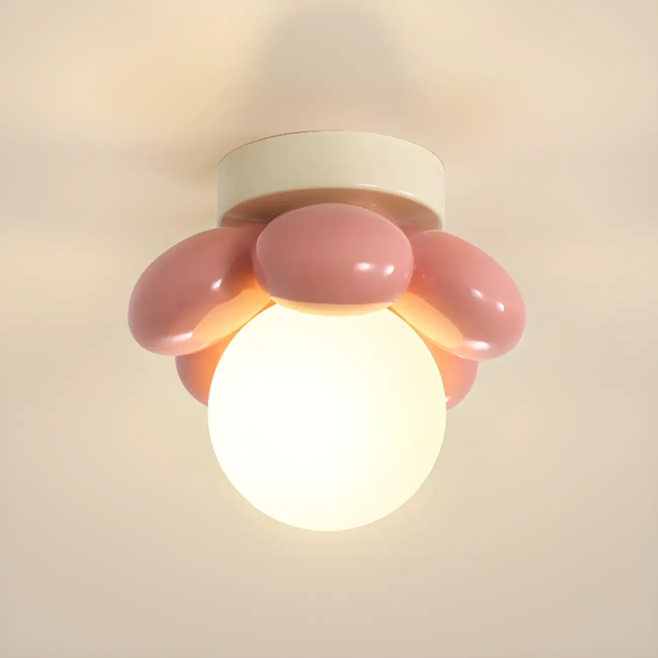 Modern Mini LED Semi-Flush Ceiling Light in Flower Shape Image - 11