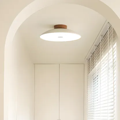 Dimmable Plastic Dome Semi Flush Ceiling Light for Home Image - 1