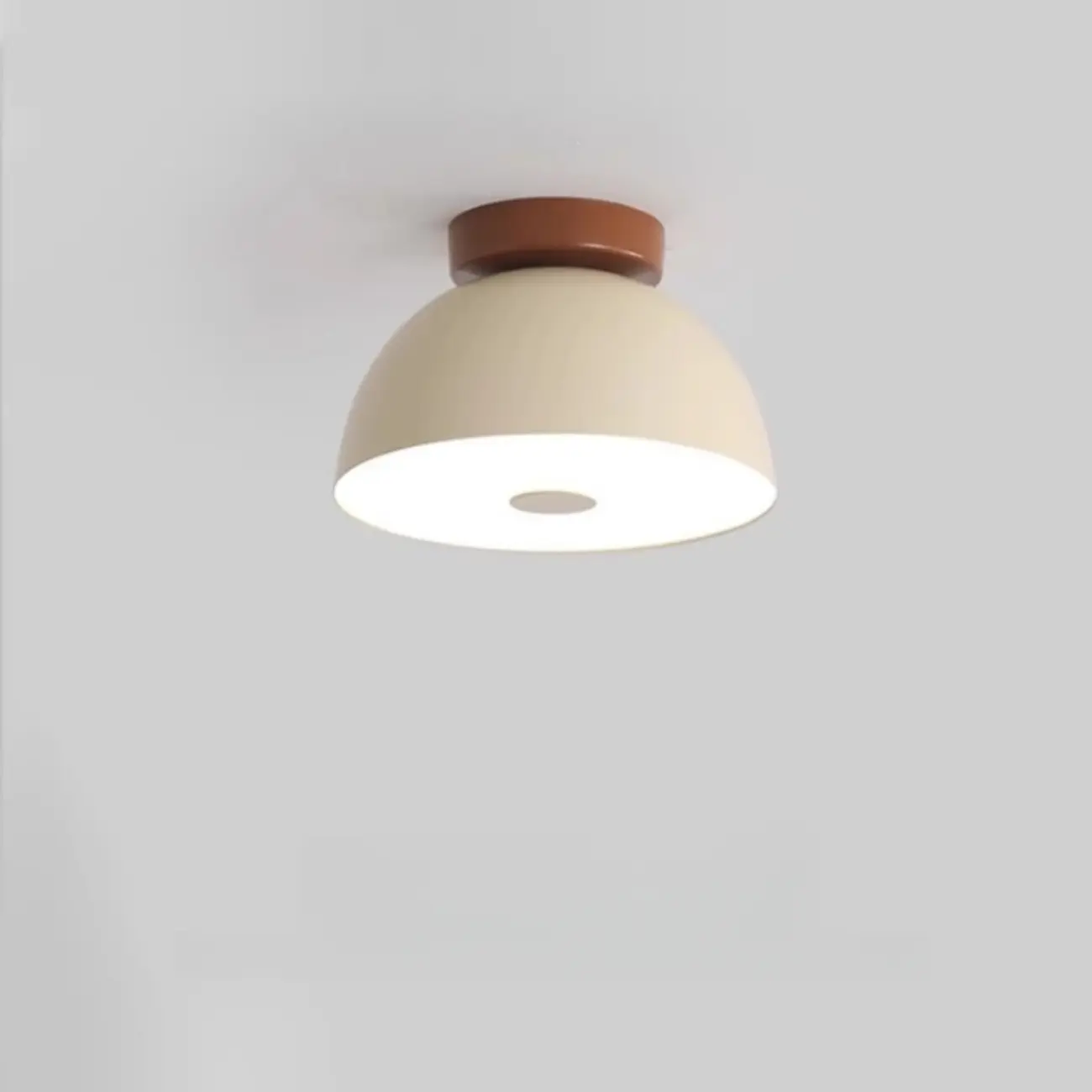 Dimmable Plastic Dome Semi Flush Ceiling Light for Home Image - 2 | homeyfad