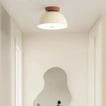 Dimmable Plastic Dome Semi Flush Ceiling Light for Home Image - 4