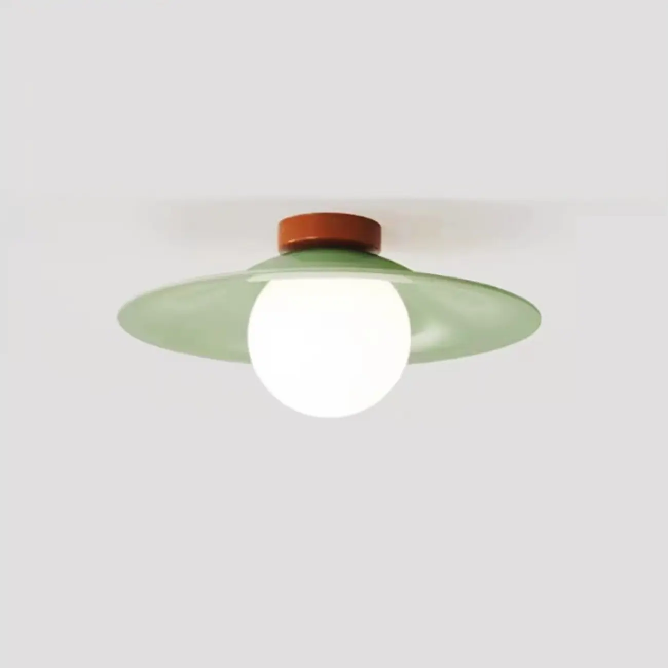 Dimmable Plastic Dome Semi Flush Ceiling Light for Home Image - 6 | homeyfad