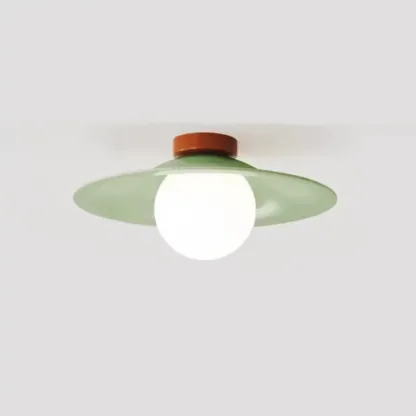 Dimmable Plastic Dome Semi Flush Ceiling Light for Home Image - 6