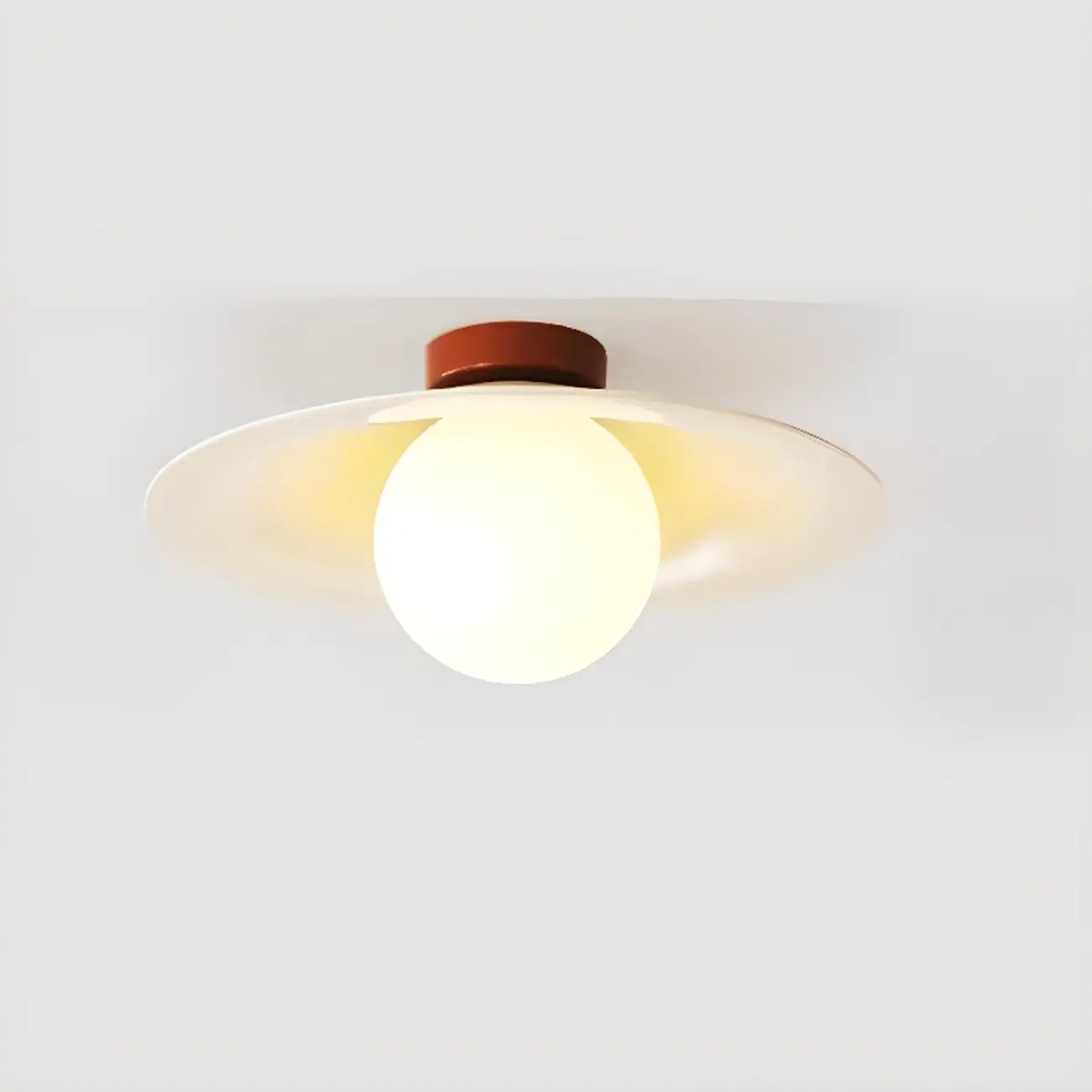 Dimmable Plastic Dome Semi Flush Ceiling Light for Home Image - 7 | homeyfad