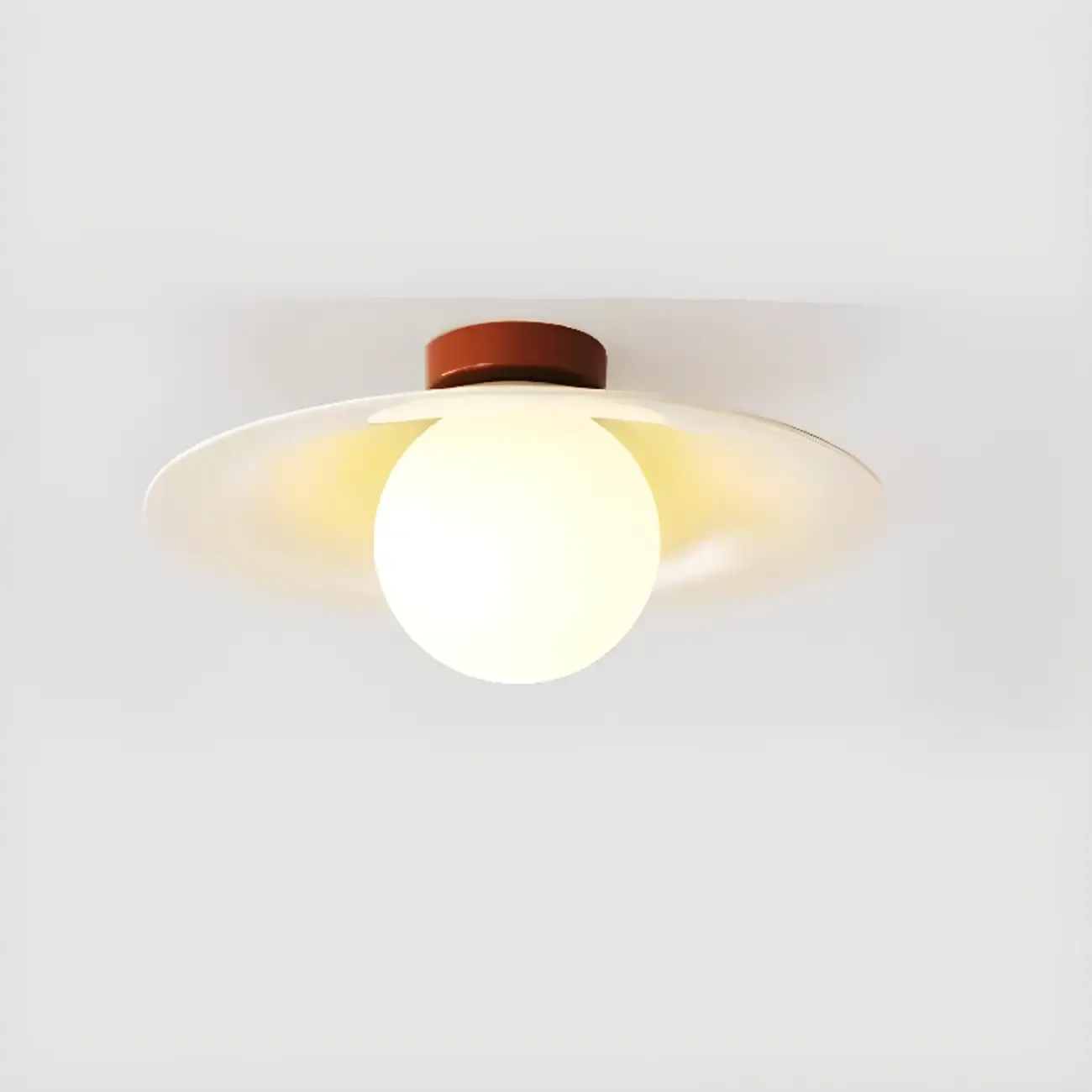 Dimmable Plastic Dome Semi Flush Ceiling Light for Home Image - 7