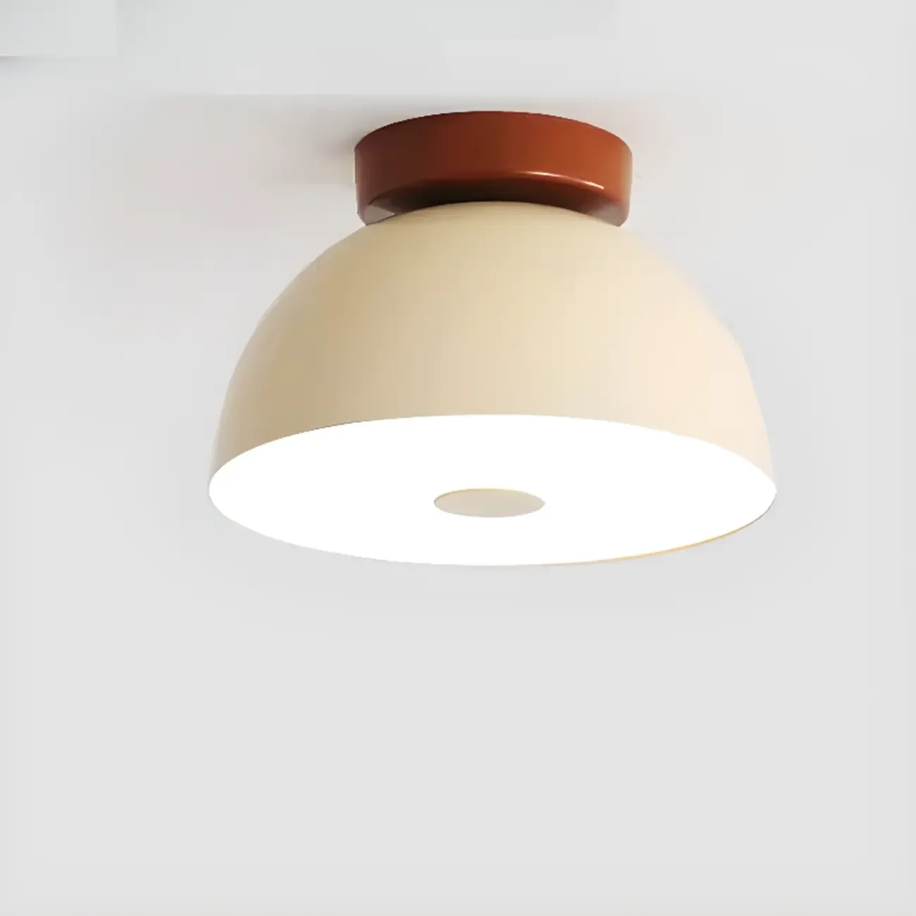 Dimmable Plastic Dome Semi Flush Ceiling Light for Home Image - 9