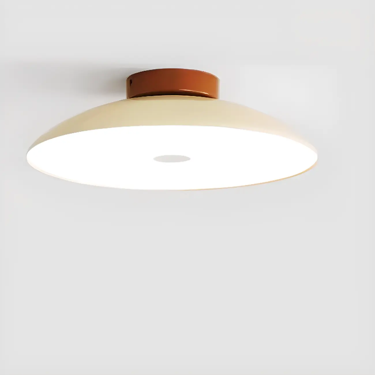 Dimmable Plastic Dome Semi Flush Ceiling Light for Home Image - 11 | homeyfad