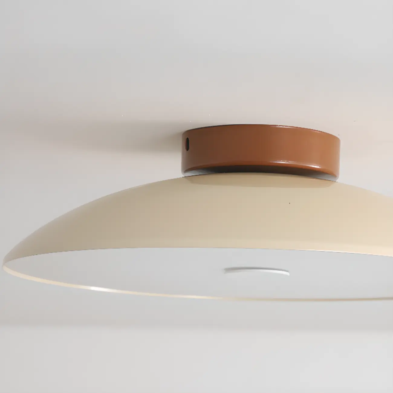 Dimmable Plastic Dome Semi Flush Ceiling Light for Home Image - 15 | homeyfad