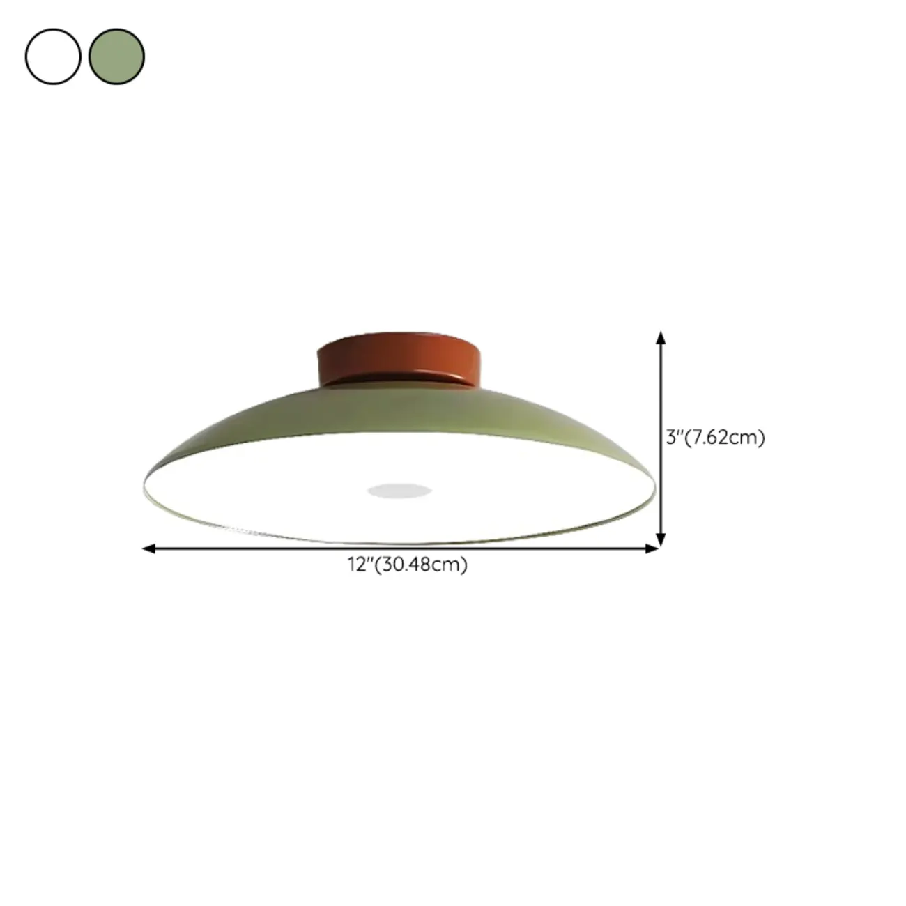 Dimmable Plastic Dome Semi Flush Ceiling Light for Home #size | homeyfad