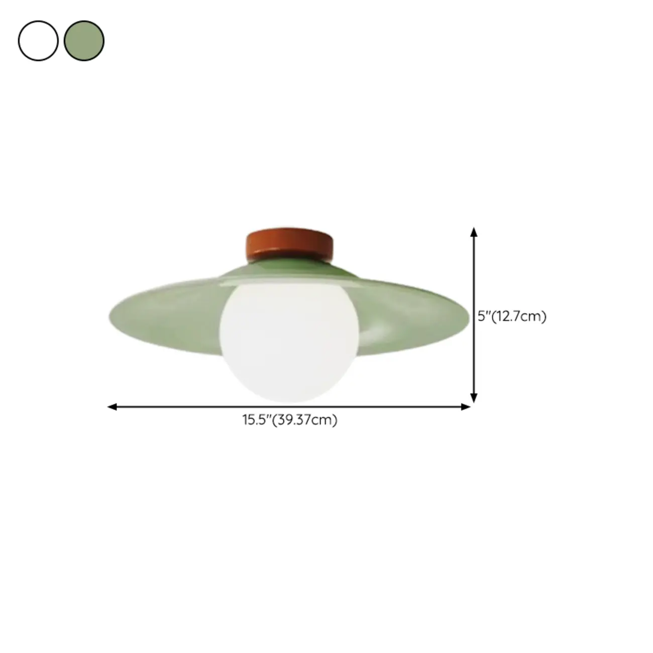 Dimmable Plastic Dome Semi Flush Ceiling Light for Home Image - 18 | homeyfad
