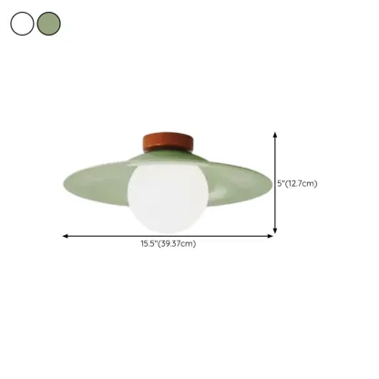 Dimmable Plastic Dome Semi Flush Ceiling Light for Home Image - 18