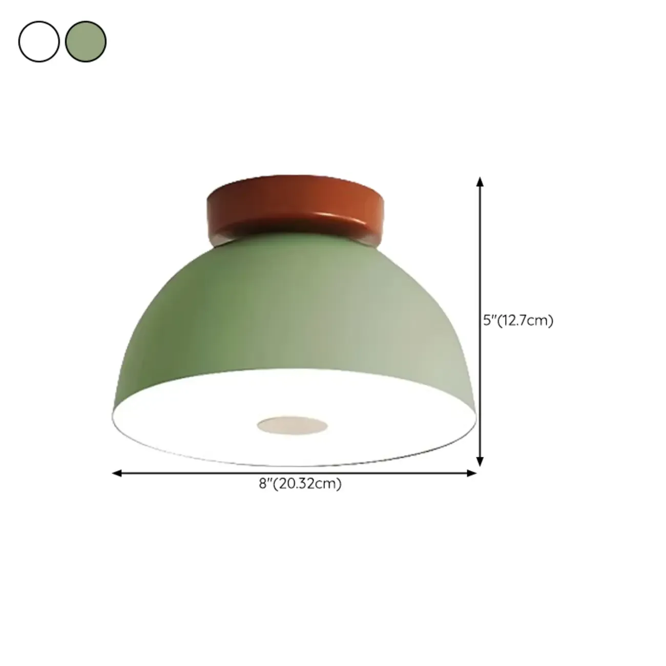 Dimmable Plastic Dome Semi Flush Ceiling Light for Home Image - 19