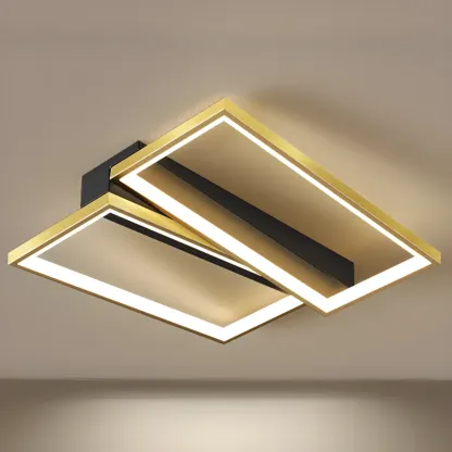 Modern LED Semi Flush Mount Ceiling Light for Bedroom Image - 12