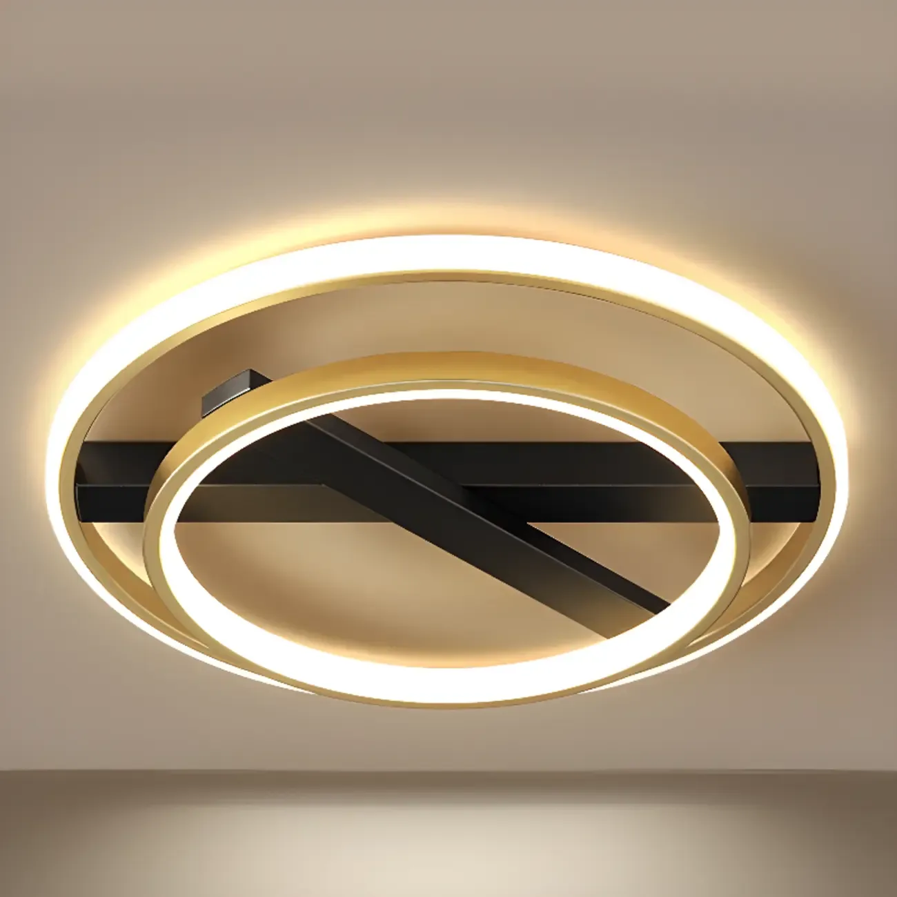 Modern LED Semi Flush Mount Ceiling Light for Bedroom Image - 14