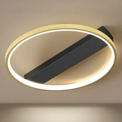 Modern LED Semi Flush Mount Ceiling Light for Bedroom Image - 15