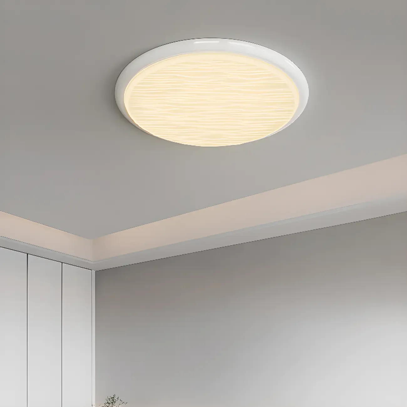 Modern Dimmable Circular Flush Ceiling Light for Indoor Use Image - 4