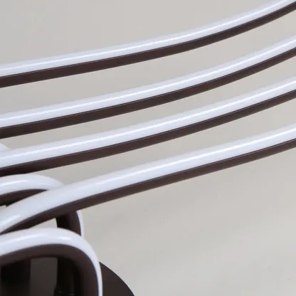 Modern Linear Semi Flush Ceiling Light with Silica Gel Shade Image - 11