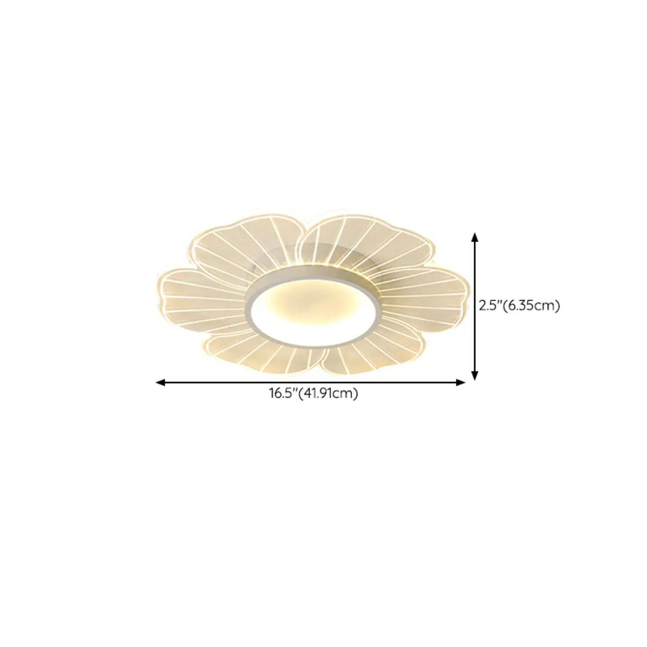 Floral LED Flush Mount Ceiling Light for Residential Use  #size