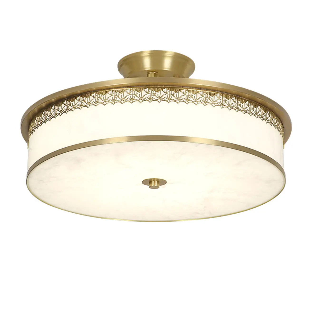 Dimmable Flush Mount Ceiling Light with Acrylic Shade Image - 5 | homeyfad