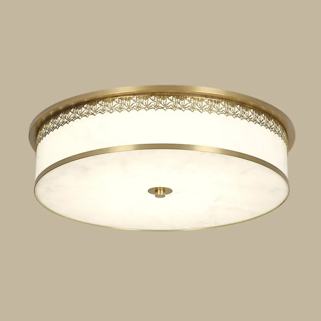Dimmable Flush Mount Ceiling Light with Acrylic Shade Image - 7