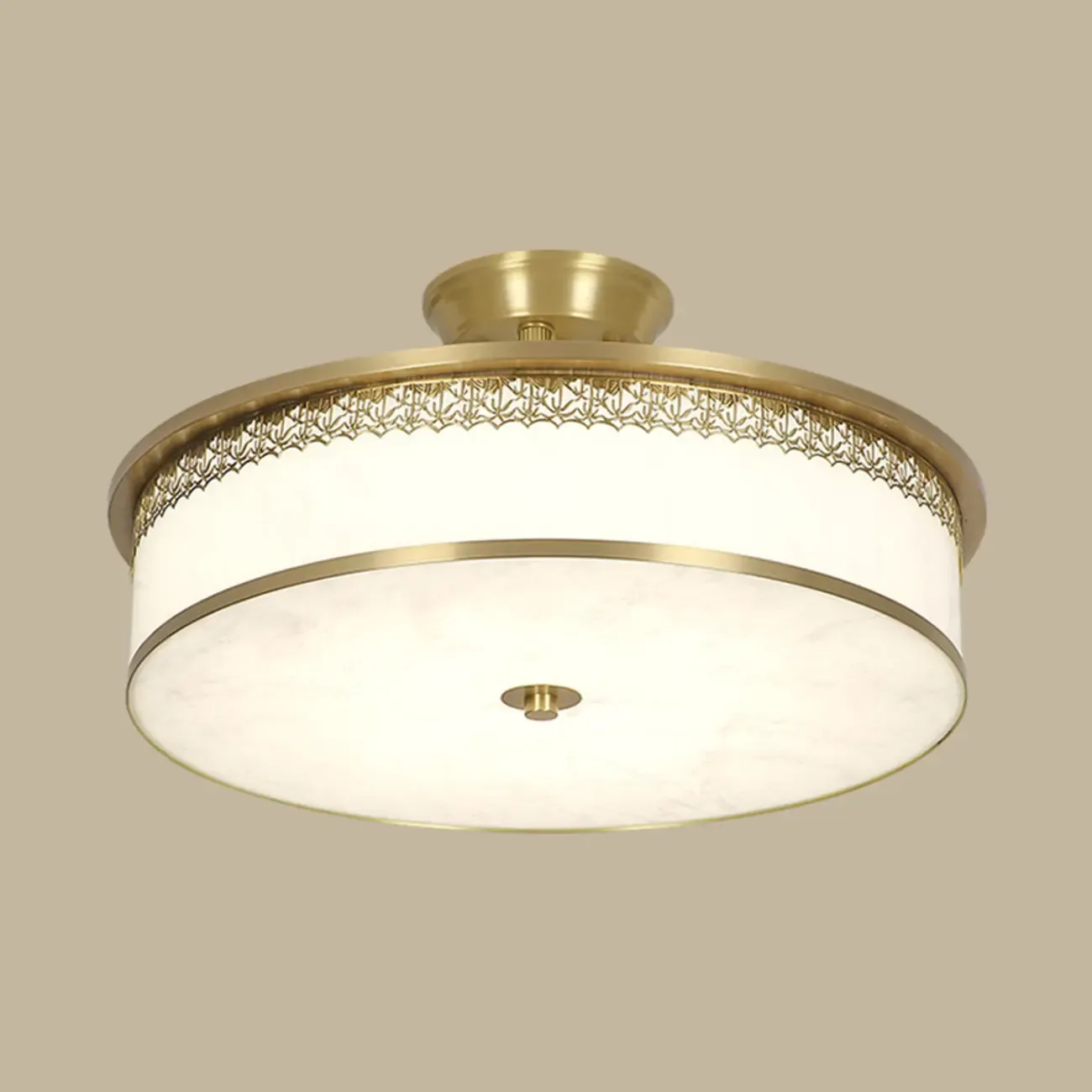 Dimmable Flush Mount Ceiling Light with Acrylic Shade Image - 10