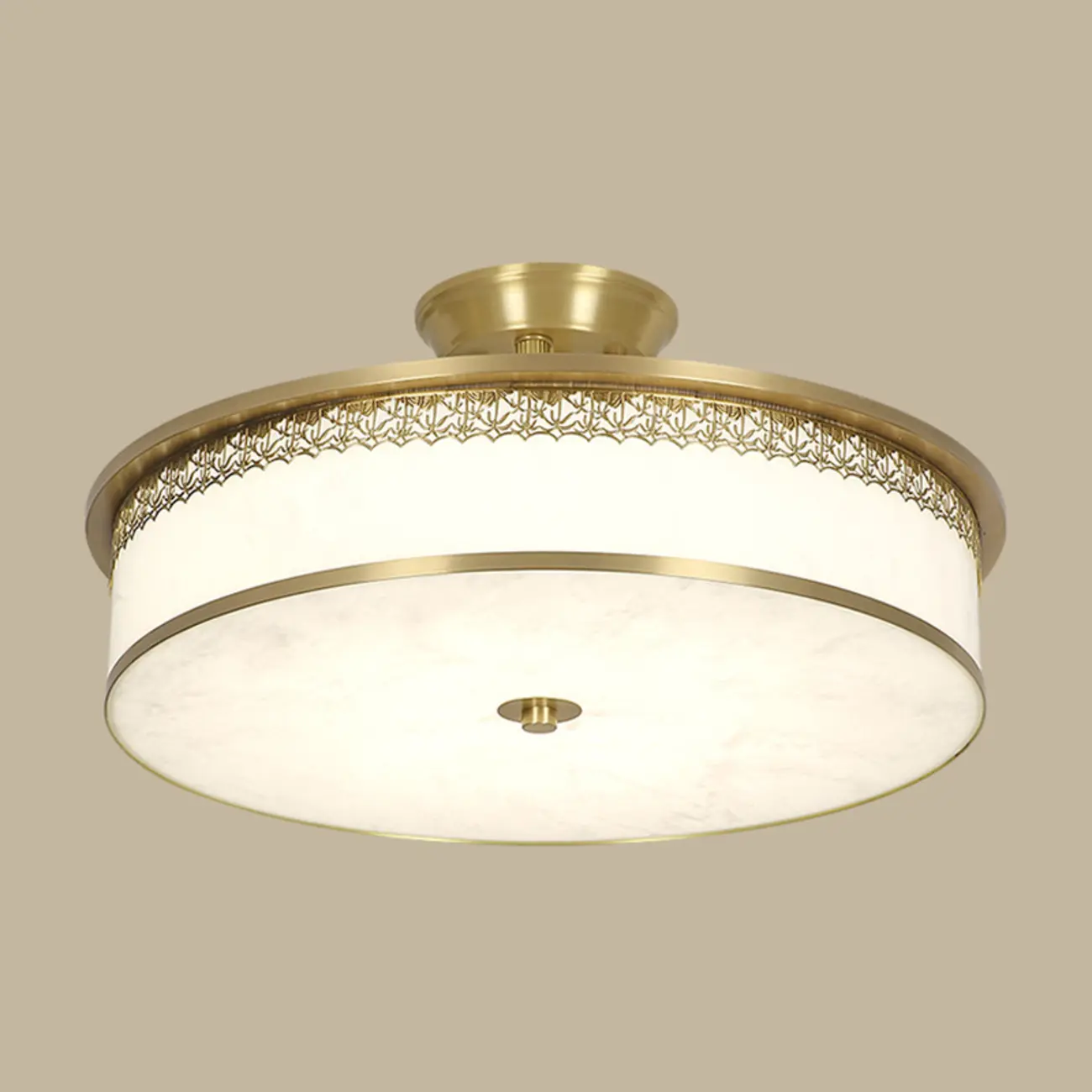 Dimmable Flush Mount Ceiling Light with Acrylic Shade Image - 11 | homeyfad