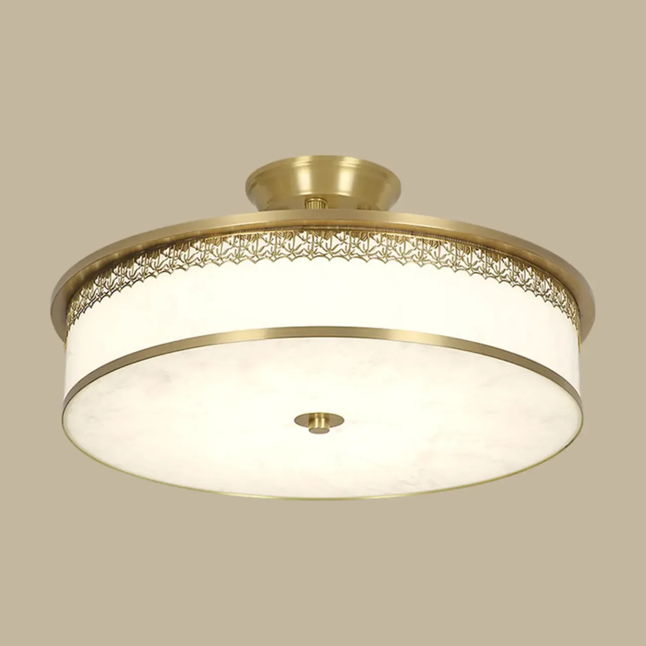 Dimmable Flush Mount Ceiling Light with Acrylic Shade Image - 11