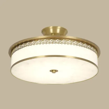 Dimmable Flush Mount Ceiling Light with Acrylic Shade Image - 11