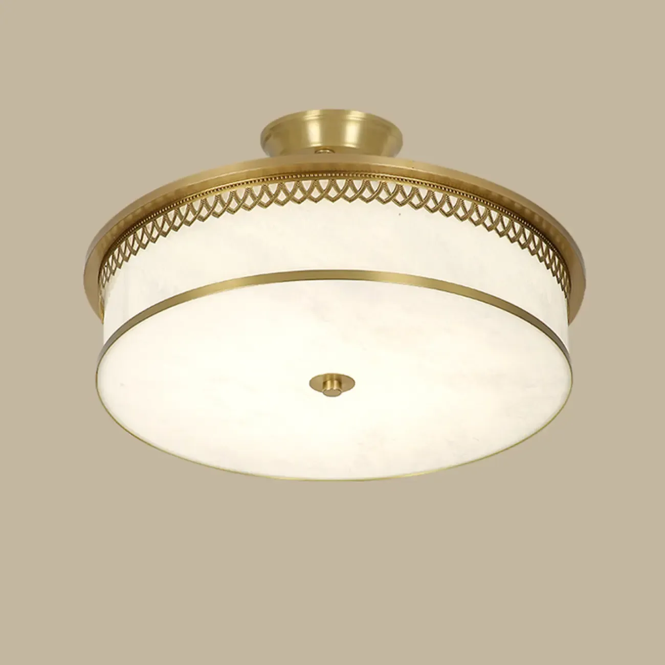 Dimmable Flush Mount Ceiling Light with Acrylic Shade Image - 12