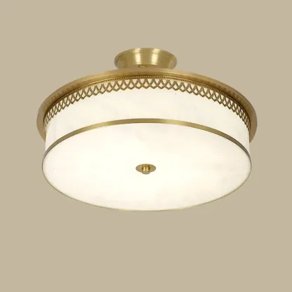 Dimmable Flush Mount Ceiling Light with Acrylic Shade Image - 12