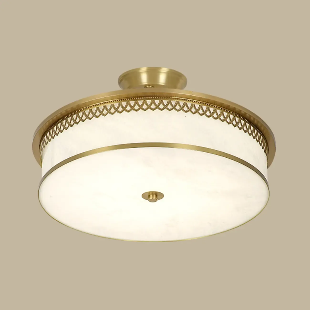 Dimmable Flush Mount Ceiling Light with Acrylic Shade Image - 13