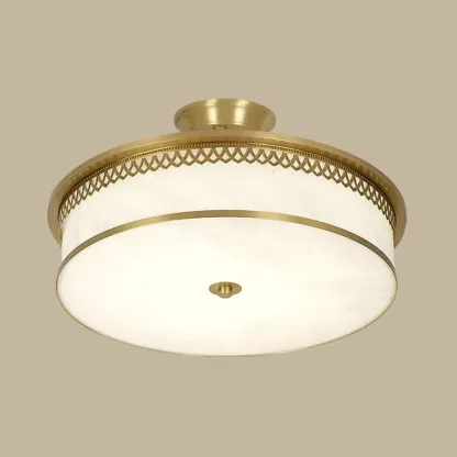 Dimmable Flush Mount Ceiling Light with Acrylic Shade Image - 13