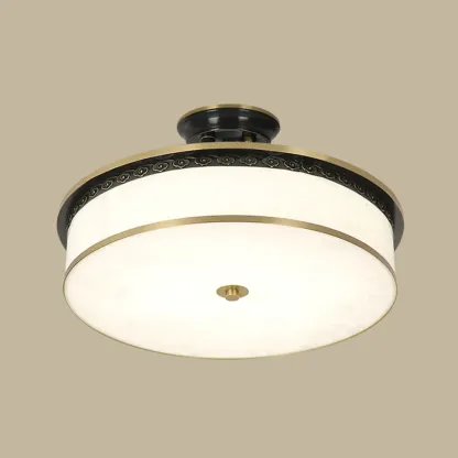Dimmable Flush Mount Ceiling Light with Acrylic Shade Image - 17