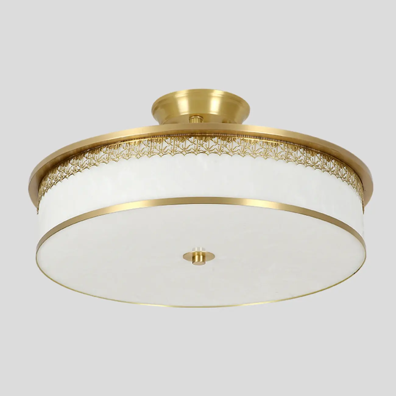 Dimmable Flush Mount Ceiling Light with Acrylic Shade Image - 18 | homeyfad